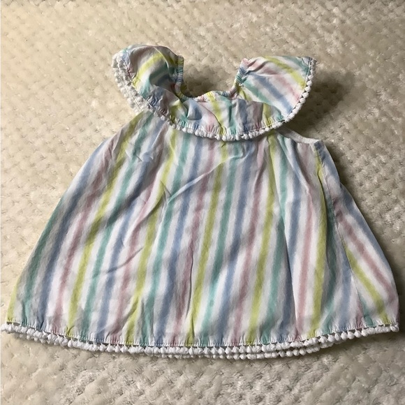 Little Me Pastel Stripped Shirt 9 Months 9M - Picture 4 of 7